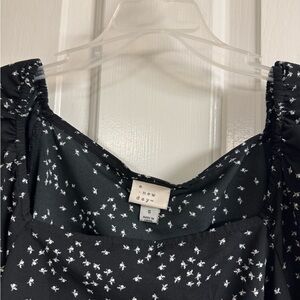 A New Day Black Floral Top